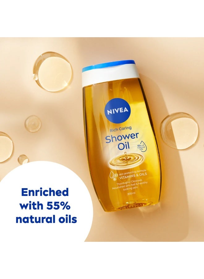 Nivea Rich Care Shower Oil 250 ml - Image 3